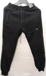 Спортивные штаны мужские на флисе (черный) оптом 48621035 01-1