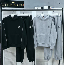 Спортивні костюми жіночі на флісі (темно-сірий) оптом --