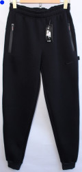 Спортивные штаны мужские на флисе (dark blue) оптом 36852714 222-6