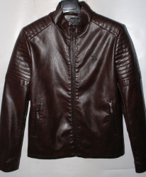 Куртки кожзам мужские FUDIAO (brown) оптом 79210436 1850 -58
