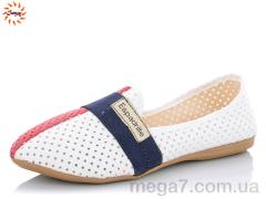Эспадрильи, Jumay оптом Балетка Espadrille перфорация белая
