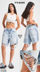Шорты джинсовые женские ITS BASIC оптом 85173692 3212-1
