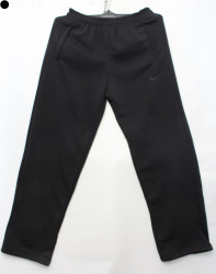 Спортивные штаны мужские БАТАЛ на флисе (черный) оптом 49578013 01-3