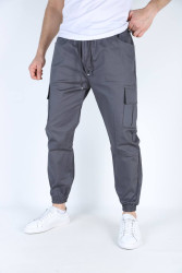 Спортивные штаны мужские (темно-серый) оптом Турция 35690472 02-11