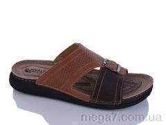 Шлепки, Oscar оптом 01-36 т.корич.к.