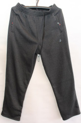Спортивные штаны мужские БАТАЛ на флисе (grey) оптом 69524130 01-3