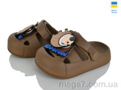 Кроксы, Golden Lion оптом 336 коричневий