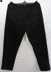 Спортивные штаны мужские БАТАЛ на флисе (черный) оптом 07528364 02-8