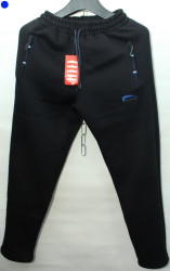 Спортивные штаны мужские на флисе (темно синий) оптом 94318706 02-30