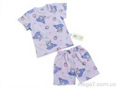 Костюм, Kids-modnik оптом 2619-2 комплект футболка-шорти св.рожевий