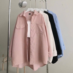 Рубашки женские (розовый) оптом 49863712 137-1