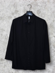 Рубашки женские BASE БАТАЛ (черный) оптом 29136850 C6037-18