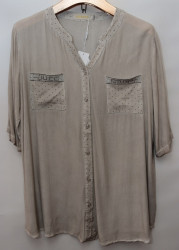 Рубашки женские БАТАЛ оптом 96532081 19708-3-15