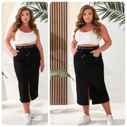 Юбки джинсовые ПОЛУБАТАЛ женские оптом 95624180 841-3