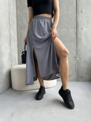 Спідниці жіночі (темно-сірий) оптом MILANOLOOK 