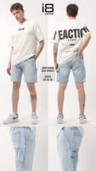 Шорты джинсовые мужские I8DENIM оптом THREE BLACK 64823917 80676-5