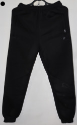 Спортивные штаны мужские на флисе (black) оптом 03168752 06-75