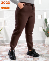 Спортивні штани БАТАЛ на флісі жіночі оптом