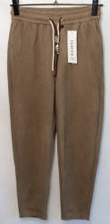 Спортивные штаны женские CLOVER БАТАЛ на меху оптом 86092357 B665-58