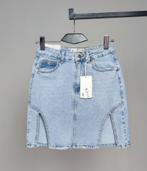 Юбки джинсовые женские БАТАЛ оптом 48790562 02 -3