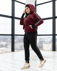 Спортивные костюмы женские на флисе БАТАЛ оптом 41657039 108-181