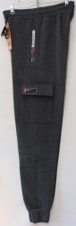 Спортивные штаны мужские на флисе (gray) оптом 85947032 A17-27