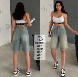 Шорты джинсовые женские ZEO BASIC оптом 13954872 4327-3