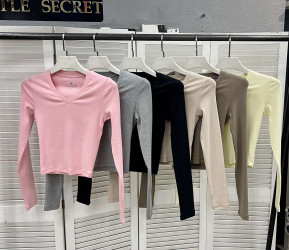 Лонгсліви жіночі (бежевий) оптом