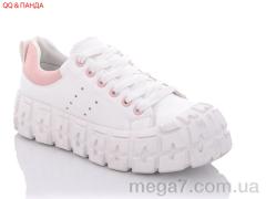 Кроссовки, QQ shoes оптом BK18 white-pink
