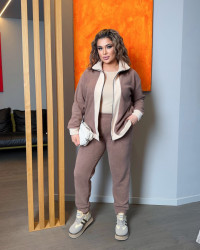 Спортивні костюми жіночі на флісі БАТАЛ оптом ---