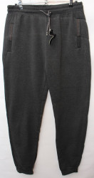 Спортивные штаны мужские БАТАЛ на флисе (gray) оптом 02815397 K2205-19