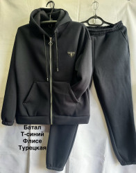 Спортивные костюмы на флисе женские БАТАЛ оптом 51937468 8956-40