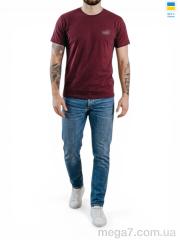 Футболка, Sport style оптом 01PU батал бордовий