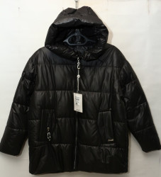 Куртки демисезонные женские SVEADJIN ПОЛУБАТАЛ (черный) оптом 73125908 6263-30