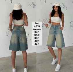 Шорты джинсовые женские ZEO BASIC оптом 62584309 4219-1