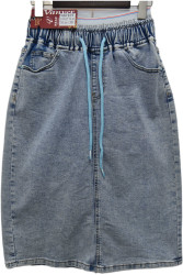 Юбки джинсовые женские БАТАЛ оптом 42017589 8113-140
