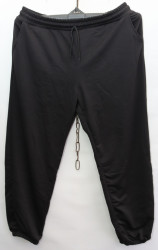 Спортивные штаны женские БАТАЛ (black) оптом 53478201 02-3