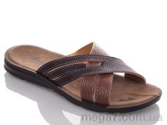 Шлепки, DeMur оптом M6836 black-camel