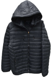 Куртки демисезонні чоловічі БАТАЛ (чорний) оптом