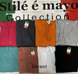 Спортивні кофти жіночі БАТАЛ на флісі оптом