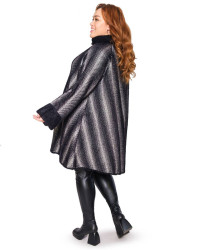 Пальто женские БАТАЛ (черный) оптом 04675318 324-4