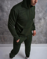 Спортивные костюмы мужские (зеленый) оптом 61823409 11-27