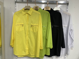 Рубашки женские БАТАЛ (желтый) оптом 41857296 10251649-106