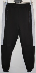 Спортивные штаны мужские на флисе (black) оптом 08436591 N22-48