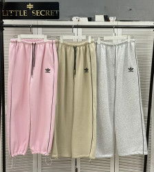 Спортивные штаны женские на флисе (серый) оптом 56397081 2000-62