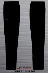 Спортивные штаны мужские на флисе (черный) оптом 69485721 21-1138-1