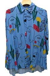 Рубашки женские БАТАЛ оптом 89530461 26745-46