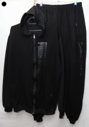 Спортивные костюмы мужские БАТАЛ (black) оптом 07653128 15-100