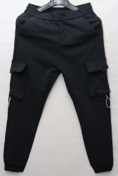 Спортивные штаны мужские на флисе (dark blue) оптом 39617520 01-5