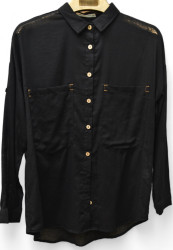 Рубашки женские QIANZHIDU (черный) оптом 51289364 18552283-41